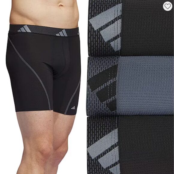 XXL adidas Performance Mesh Mens Big and Tall 3 Pack Boxer Brief msrp $40 - Picture 6 of 7